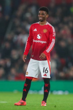 Manchester United 'dan Amad Diallo Carabao Kupası' nda son 16 maç Manchester United ile Leicester City arasında Old Trafford, Manchester, Birleşik Krallık 'ta, 30 Ekim 2024