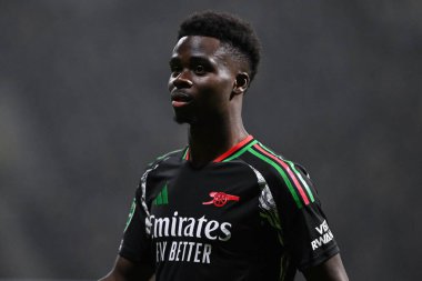 Arsenal 'den Bukayo Saka Carabao Kupası' nda son 16 maçta Preston North End, Deepdale, Preston, İngiltere 'de Arsenal' e karşı, 30 Ekim 202
