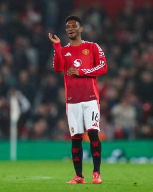 Amad Diallo of Manchester United during the Carabao Cup Last 16 match Manchester United vs Leicester City at Old Trafford, Manchester, United Kingdom, 30th October 2024 clipart