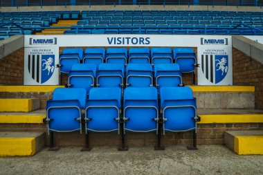 A detailed view of MEMS Priestfield prior to the Emirates FA Cup First Round match Gillingham vs Blackpool at MEMS Priestfield Stadium, Gillingham, United Kingdom, 2nd November 2024 clipart