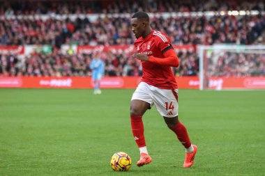 Nottingham Ormanı 'ndan Callum Hudson-Odoi Premier Lig maçı sırasında Nottingham Forest, West Ham United' a karşı City Ground, Nottingham, İngiltere 'de 2 Kasım 2024' de