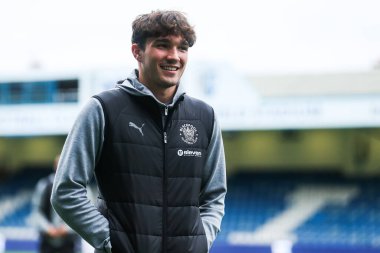 Kyle Joseph of Blackpool arrives at EMS Priestfield Stadium prior to the Emirates FA Cup First Round match Gillingham vs Blackpool at MEMS Priestfield Stadium, Gillingham, United Kingdom, 2nd November 2024 clipart