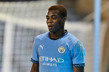 Manchester Premier League 2 U23 maçında Manchester City ile Norwich City arasında 1 Kasım 2024 'te Joie Stadyumu' nda oynanan maç sırasında Manchester City 'den Farid Alfa-Ruprecht