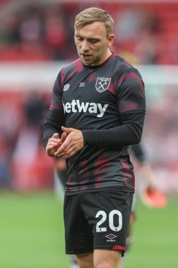 West Ham 'dan Jarrod Bowen Premier League maçı sırasında Nottingham Forest, West Ham United' a karşı City Ground, Nottingham, İngiltere 'de 2 Kasım 2024' te oynanan ısınma maçında