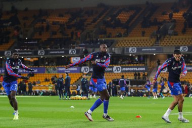 Kristal Saray 'dan Jean-Philippe Mateta Premier Lig karşılaşması öncesi ısınma sırasında Wolverhampton Wanderers, Molineux, Wolverhampton, İngiltere' deki Crystal Palace 'a karşı 2 Kasım 2024