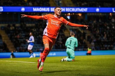 Sonny Carey of Blackpool celebrates his goal to make 0-2 during the Emirates FA Cup First Round match Gillingham vs Blackpool at MEMS Priestfield Stadium, Gillingham, United Kingdom, 2nd November 2024 clipart