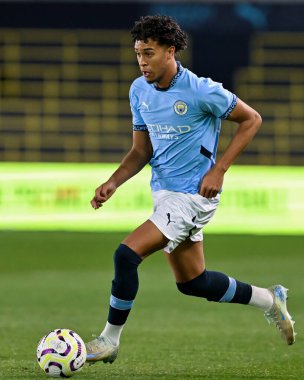 Manchester City 'den Emilio Lawrence Premier League 2 U23 maçında Manchester City, Manchester Stadyumu' nda Norwich City 'e karşı, 1 Kasım 2024