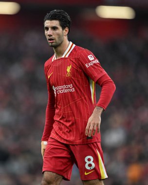 Liverpool 'dan Dominik Szoboszlai Premier League maçında Liverpool' a karşı Brighton ve Hove Albion Anfield, Liverpool, İngiltere 'de 2 Kasım 2024