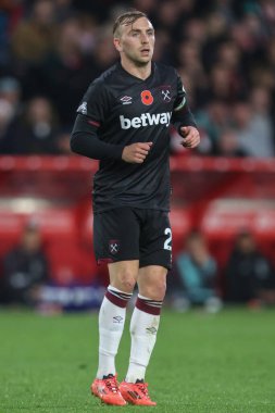 West Ham 'dan Jarrod Bowen Premier League maçı sırasında Nottingham Forest, West Ham United' a karşı City Ground, Nottingham, İngiltere, 2 Kasım 2024
