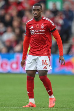 Nottingham Ormanı 'ndan Callum Hudson-Odoi Premier League maçı sırasında Nottingham Forest, West Ham United' a karşı City Ground, Nottingham, İngiltere, 2 Kasım 2024