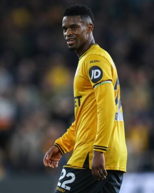 Wolverhampton Wanderers 'dan Nlson Semedo Premier League maçında Wolverhampton Wanderers, Molineux, Wolverhampton' daki Crystal Palace 'a karşı, 2 Kasım 2024