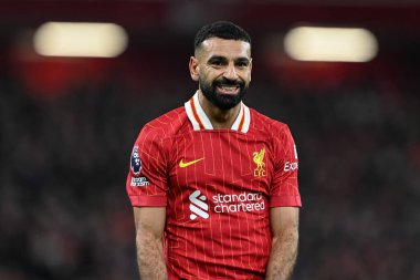 Liverpool 'dan Muhammed Salah, 2 Kasım 2024 tarihinde Liverpool' un Anfield, Liverpool 'da Brighton ve Hove Albion' a karşı oynadığı Premier League maçında tepki gösterdi.