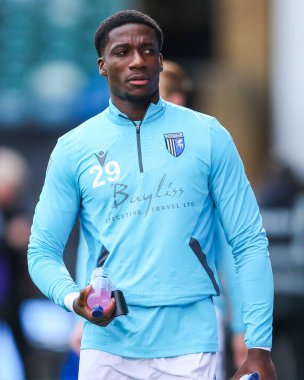 Gillingham 'dan Joseph Gbode, 2 Kasım 2024 tarihinde İngiltere' nin Gillingham şehrinde oynanan MEMS Priestfield Stadyumu 'nda oynanan 1.