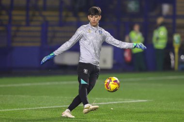 Sheffield 'li James Beadle, 5 Kasım 2024' te İngiltere 'nin Sheffield kentinde oynanan ve Sheffield Wednesday' in Norwich City 'e karşı oynadığı maçta maç öncesi ısınma maçında.