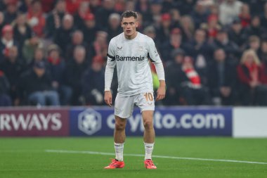 Bayer Leverkusen 'den Florian Wirtz UEFA Şampiyonlar Ligi, Lig Sahne Maçı sırasında Liverpool Bayer 04 Leverkusen' e karşı Anfield, Liverpool, İngiltere, 5 Kasım 2024