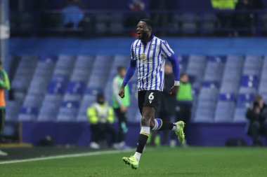 Sheffield 'li Dominic Iorfa, 5 Kasım 2024' te Sheffield, Sheffield, İngiltere 'de oynanan Çarşamba günü Norwich City' ye karşı oynanan Gökyüzü İddia Şampiyonası maçında 2-0 'lık galibiyetini kutluyor.