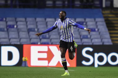 Sheffield 'li Dominic Iorfa, 5 Kasım 2024' te Sheffield, Sheffield, İngiltere 'de oynanan Çarşamba günü Norwich City' ye karşı oynanan Gökyüzü İddia Şampiyonası maçında 2-0 'lık galibiyetini kutluyor.
