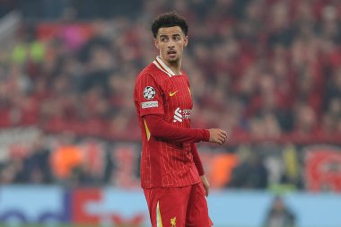 Liverpool Şampiyonlar Ligi Ligi Ligi Lig Stage maçı sırasında Liverpool 'a karşı Bayer 04 Leverkusen Anfield, Liverpool, Birleşik Krallık' ta 5 Kasım 2024 'te