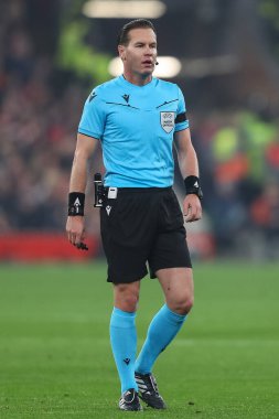 Hakem Danny Makkelie UEFA Şampiyonlar Ligi, Lig Stage maçı Liverpool 'a karşı Bayer 04 Leverkusen Anfield, Liverpool, İngiltere, 5 Kasım 2024