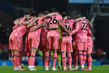 Stoke City 'nin, 6 Kasım 2024' te İngiltere 'nin Blackburn kentinde oynanan Blackburn Rovers-Stoke City maçı öncesinde toplanmış bir takımı var.