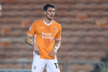 Blackpool 'dan Elkan Baggott Bristol Street Motors Kupası maçında Liverpool U21' e karşı Bloomfield Road, Blackpool, 6 Kasım 2024