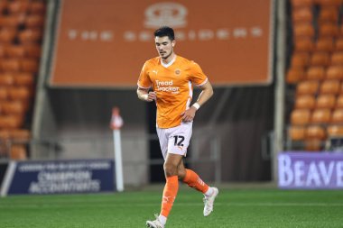 Blackpool 'dan Elkan Baggott Bristol Street Motors Kupası maçında Liverpool U21' e karşı Bloomfield Road, Blackpool, 6 Kasım 2024