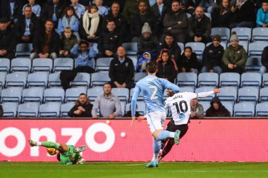 Jerry Yates of Derby County scores a goal to make it 0-1 during the Sky Bet Championship match Coventry City vs Derby County at Coventry Building Society Arena, Coventry, United Kingdom, 6th November 2024 clipart