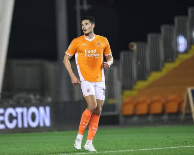 Blackpool 'dan Elkan Baggott Bristol Street Motors Kupası maçında Liverpool U21' e karşı Bloomfield Road, Blackpool, 6 Kasım 2024