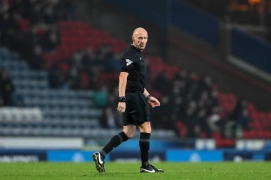 Hakem Andy Davies Sky Bet Şampiyonası 'nda Blackburn Rovers, Stoke City' ye karşı 6 Kasım 2024 'te Ewood Park, Blackburn, İngiltere