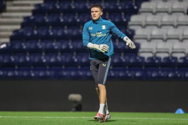 Preston North End 'den Freddie Woodman 6 Kasım 2024' te İngiltere 'nin Deepdale kentinde oynanan Sky Bet Şampiyonası karşılaşmasında oynanan hazırlık maçında