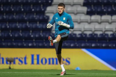 Preston North End 'den Freddie Woodman 6 Kasım 2024' te İngiltere 'nin Deepdale kentinde oynanan Sky Bet Şampiyonası karşılaşmasında oynanan hazırlık maçında