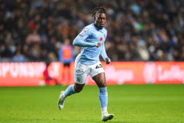 Coventry City 'den Brandon Thomas-Asante, Coventry City - Derby County maçı sırasında Coventry Building Society Arena, Coventry, İngiltere, 6 Kasım 2024