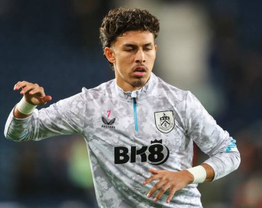 Burnley 'den Jeremy Sarmiento, 7 Kasım 2024' te İngiltere 'nin West Bromwich Albion-Burnley maçı öncesinde oynanan maç öncesi ısınma maçında...