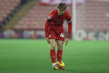 Luca Connell of Barnsley prepares for a free kick during the Sky Bet League 1 match Barnsley vs Rotherham United at Oakwell, Barnsley, United Kingdom, 8th November 2024 clipart