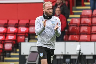 Sheffield Wednesday 'den Barry Bannan, 10 Kasım 2024' te İngiltere 'nin Sheffield kentindeki Bramall Lane' de oynanan Sheffield United-Sheffield maçında taraftarları alkışlıyor.