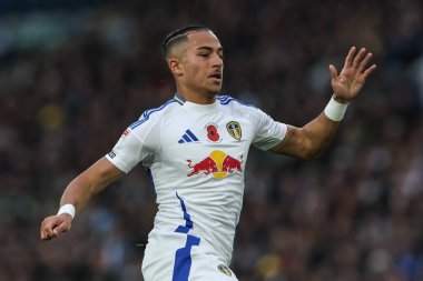 Leeds United takımından Mateo Joseph, 9 Kasım 2024 'te Leeds Road, Leeds, İngiltere' de oynanan Leeds United-Queens Park Rangers maçında sahaya çıktı.