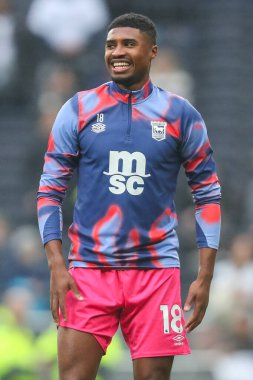 Ipswich Town 'dan Ben Johnson, Premier Lig karşılaşması öncesinde Tottenham Hotspur' a karşı Ipswich Town Tottenham Hotspur Stadyumu, Londra, İngiltere, 10 Kasım 2024