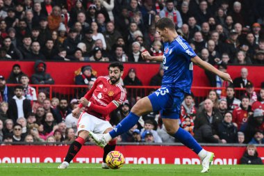 Manchester United 'dan Bruno Fernandes Premier League maçında Manchester United ile Leicester City maçında 10 Kasım 2024' te Old Trafford, Manchester, İngiltere 'de karşılaşacak.