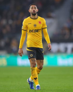 Wolverhampton Wanderers 'dan Matheus Cunha Premier League maçında Wolverhampton Wanderers, Molineux, Wolverhampton' da Southampton 'a karşı 9 Kasım 2024