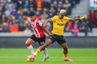 Southampton 'dan Mateus Fernandes, Wolverhampton Wanderers ile Southampton maçında 9 Kasım 2024' te Wolverhampton, İngiltere 'de oynanan Premier League maçında Mario Lemina' yı oyaladı.