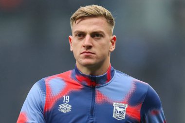 Ipswich Town 'dan Liam Delap, Premier Lig karşılaşması öncesinde Tottenham Hotspur' a karşı Ipswich Town Tottenham Hotspur Stadyumu, Londra, 10 Kasım 2024
