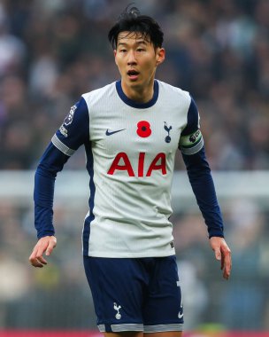Tottenham Hotspur 'un oğlu Heung-min, Premier Lig maçı sırasında Tottenham Hotspur' a karşı Ipswich Town Tottenham Hotspur Stadyumu, Londra, İngiltere, 10 Kasım 2024