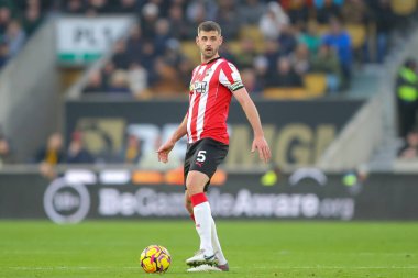 Southampton 'dan Jack Stephens Premier League maçı sırasında Wolverhampton Wanderers' a karşı Molineux, Wolverhampton, Birleşik Krallık 'ta 9 Kasım 2024' te
