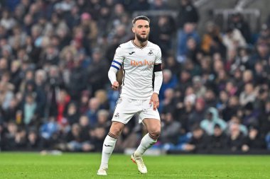 Swansea City 'den Matt Grimes Gökyüzü İddia Şampiyonası' nda Burnley, Swansea City 'ye karşı Turf Moor, Burnley, İngiltere' de 10 Kasım 2024