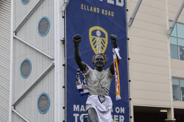 Billy Bremner Statue outside Elland Road during the Sky Bet Championship match Leeds United vs Queens Park Rangers at Elland Road, Leeds, United Kingdom, 9th November 2024 clipart