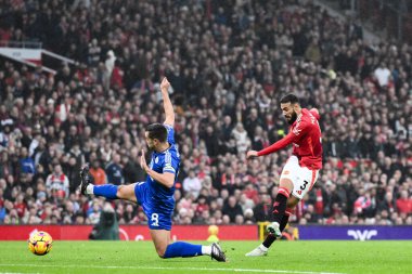 Manchester United takımından Noussair Mazraoui, Manchester United ile Leicester City maçında 10 Kasım 2024 'te Old Trafford, İngiltere' de bir gol atma şansı yakaladı.