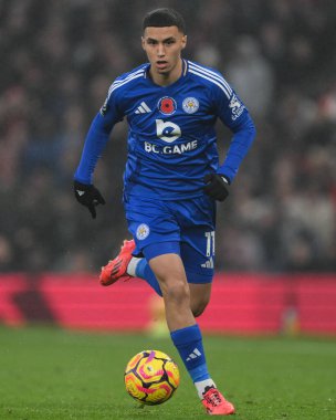 Leicester City 'den Bilal El Khannouss Premier League maçı sırasında Manchester United ile Leicester City maçında 10 Kasım 2024' te Old Trafford, Manchester, İngiltere 'de karşılaşacak.