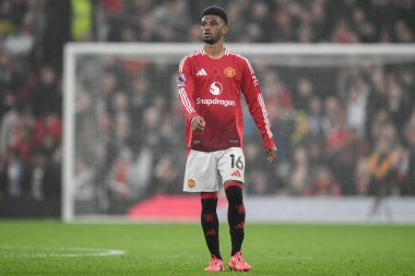 Manchester United 'dan Amad Diallo Premier Lig karşılaşmasında Manchester United ile Leicester City arasında 10 Kasım 2024' te Old Trafford, Manchester, İngiltere 'de oynanan karşılaşmada