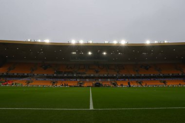 Molineux, 9 Kasım 2024 tarihinde İngiltere 'nin Molineux kentinde oynanan Premier League karşılaşması öncesinde Wolverhampton Wanderers ve Southampton maçının genel görünümü