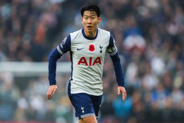 Tottenham Hotspur 'un oğlu Heung-min, Premier Lig maçı sırasında Tottenham Hotspur' a karşı Ipswich Town Tottenham Hotspur Stadyumu, Londra, İngiltere, 10 Kasım 2024